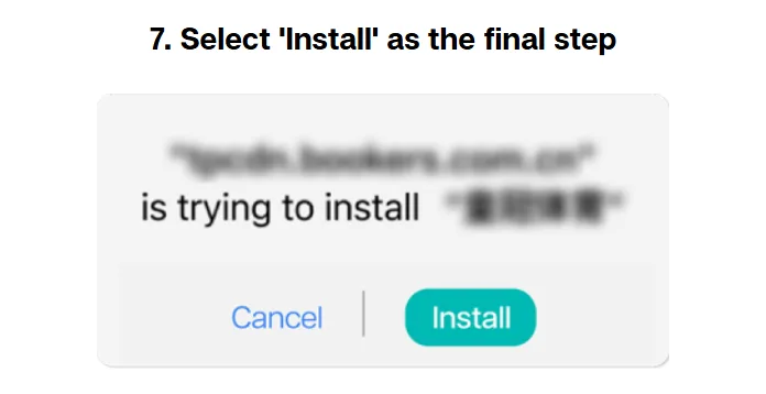 Final Install step that puts We1Win on the iPhone home screen